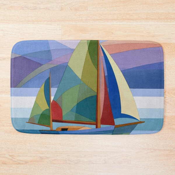 Item preview, Colorful abstract geometric sailboat designed and sold by dcrc.