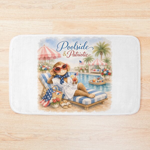 Item preview, Poolside & Patriotic™ | Palm Beach Monkey Summer Collection designed and sold by TeelieTurner.