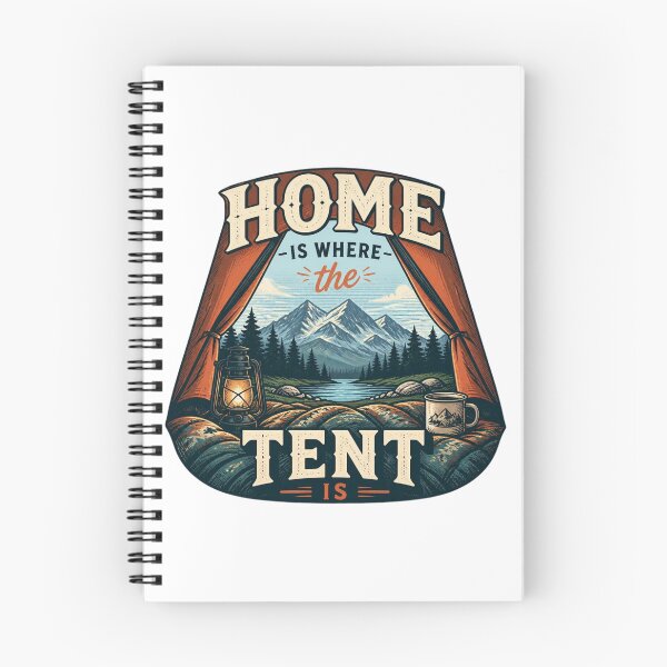 Item preview, Home Is Where the Tent Is | Vintage Camping Design designed and sold by Trail Echo Prints.