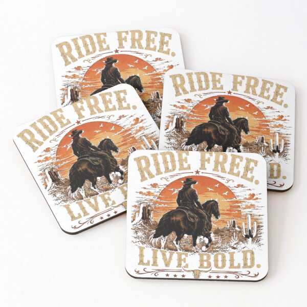 Item preview, Ride Free. Live Bold. | Vintage Cowboy Western T-Shirt designed and sold by YoussefKaido01.