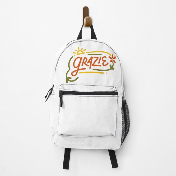Item preview, Grazie Floral Typography Italian Gratitude Design designed and sold by DailyDoodlesBySumbul.