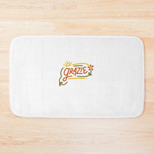 Item preview, Grazie Floral Typography Italian Gratitude Design designed and sold by DailyDoodlesBySumbul.