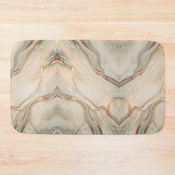 Item preview, Elegant Rose Gold and Mint Marble Fluid Art designed and sold by snoWorkshop.
