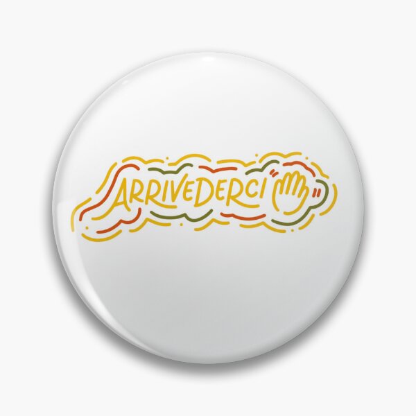 Item preview, Arrivederci Italian Goodbye Typography Design designed and sold by DailyDoodlesBySumbul.