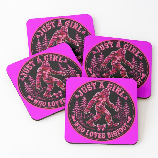 Item preview,  Pink Camo Bigfoot Badge Design | Just A Girl Who Loves Bigfoot designed and sold by Swanny's Custom T-shirt and Gift Designs.