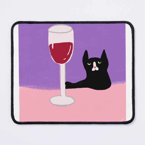 Item preview, Cat , wine , art  designed and sold by Kasia1987t.