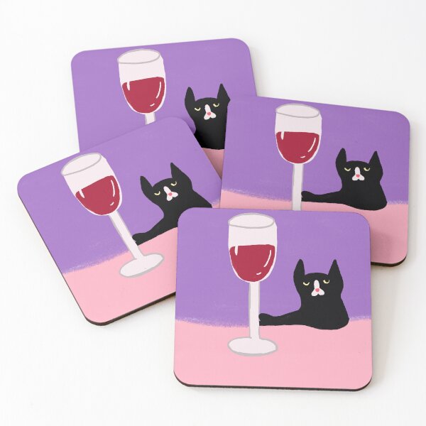 Item preview, Cat , wine , art  designed and sold by Kasia1987t.