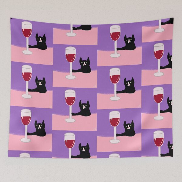 Item preview, Cat , wine , art  designed and sold by Kasia1987t.