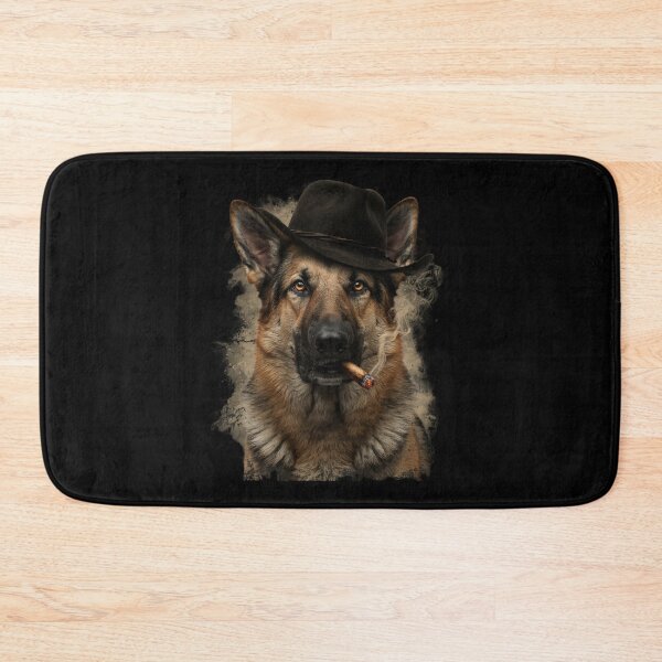 Item preview, German Shepherd Western Graphic Cowboy Dog Smoking designed and sold by Dabbing Turtle Designs.