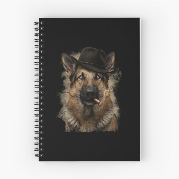 Item preview, German Shepherd Western Graphic Cowboy Dog Smoking designed and sold by Dabbing Turtle Designs.