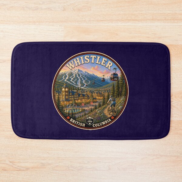 Item preview, Whistler Village & Blackcomb Mountain Badge Sticker designed and sold by Swanny's Custom T-shirt and Gift Designs.