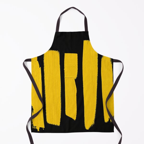 Item preview, Yellow Pulse Abstract – Modern Graphic Brushstrokes on Black designed and sold by Giovanna2026.