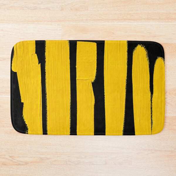 Item preview, Yellow Pulse Abstract – Modern Graphic Brushstrokes on Black designed and sold by Giovanna2026.