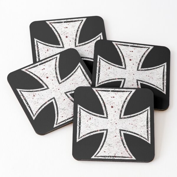 Item preview, Distressed White Cross Pattée designed and sold by PrettyRottenCo.