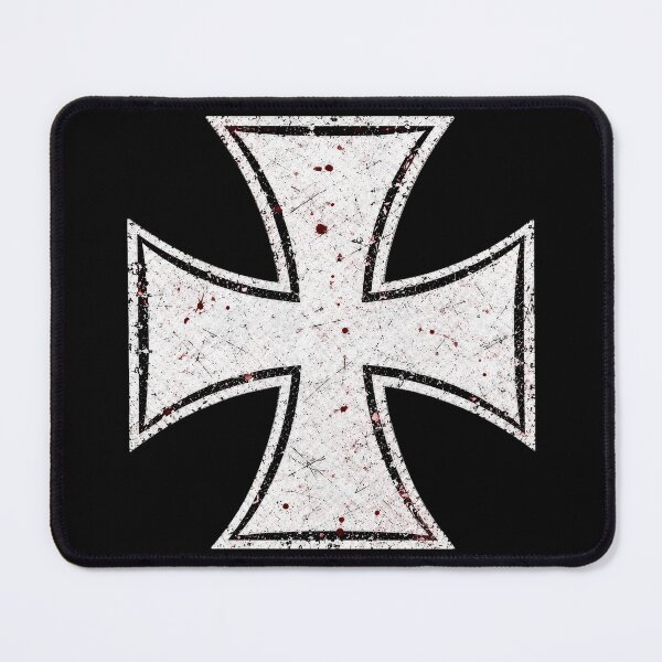 Item preview, Distressed White Cross Pattée designed and sold by PrettyRottenCo.