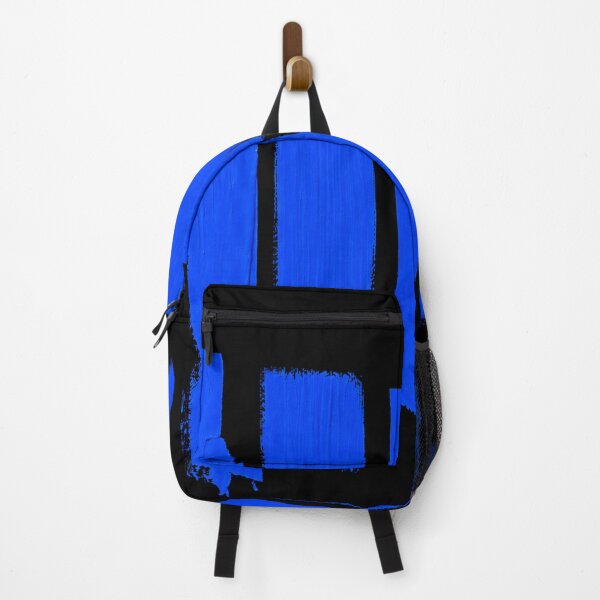 Item preview, Blue Pulse Abstract – Modern Graphic Brushstrokes on Black designed and sold by Giovanna Ingorgia.