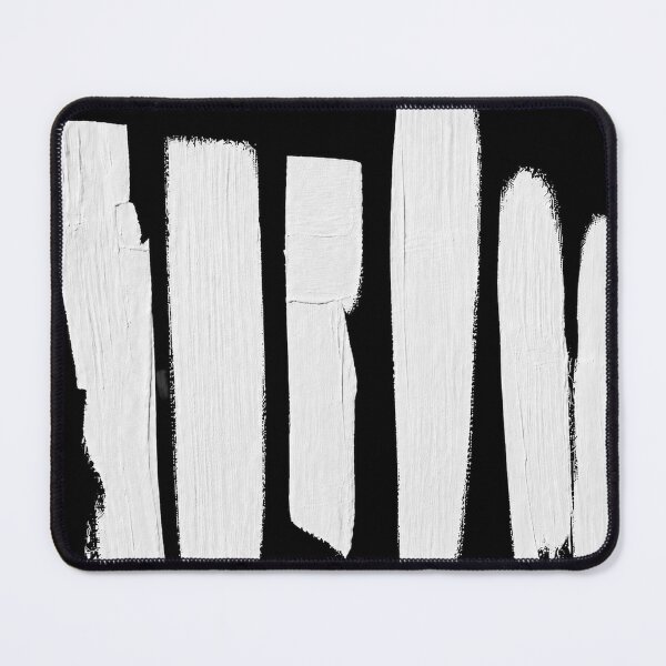 Item preview, White Pulse Abstract – Modern Graphic Brushstrokes on Black designed and sold by Giovanna2026.