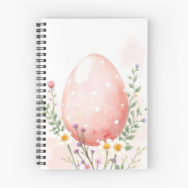 Artikelvorschau, Aquarell-Osterei in Rosa mit Frühlingsblumen entworfen und verkauft von Vida e Arte.