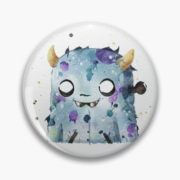 Item preview, Funny Purple Monster Watercolor Art | Cute Fantasy Creature Illustration designed and sold by CMC - by genX6.