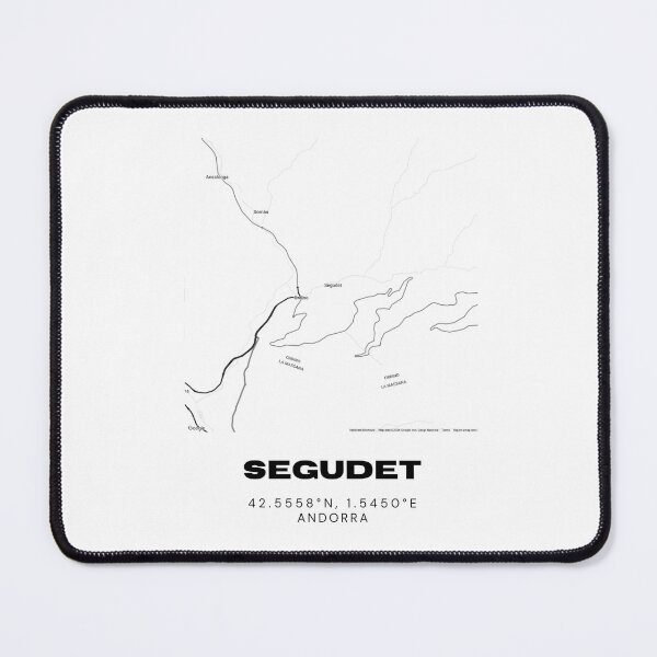 Item preview, Segudet Map Print | Minimalist Road Map of Segudet, Andorra designed and sold by RM-Journey.