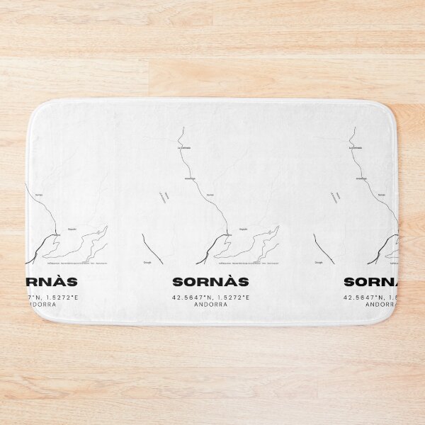Item preview, Sornàs Map Print | Minimalist Road Map of Sornàs, Andorra designed and sold by RM-Journey.