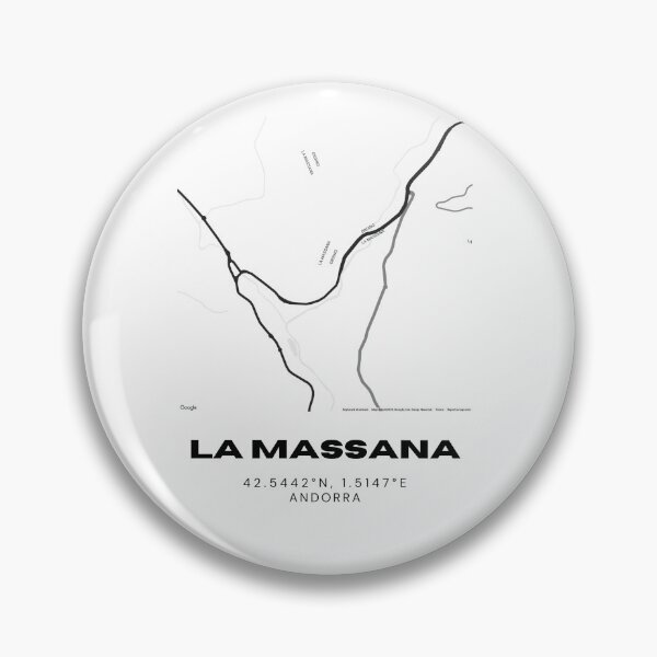Item preview, La Massana Map Print | Minimalist Road Map of La Massana, Andorra designed and sold by RM-Journey.
