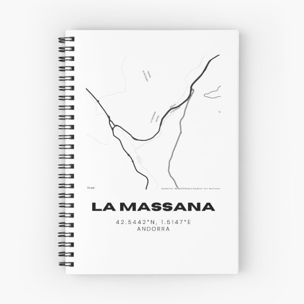 Item preview, La Massana Map Print | Minimalist Road Map of La Massana, Andorra designed and sold by RM-Journey.
