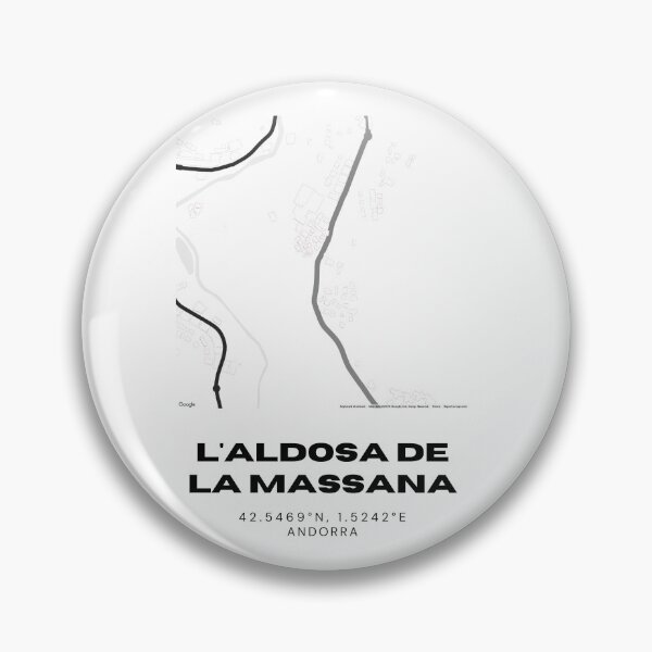 Item preview, L'Aldosa de la Massana Map Print | Minimalist Road Map of L'Aldosa, Andorra designed and sold by RM-Journey.