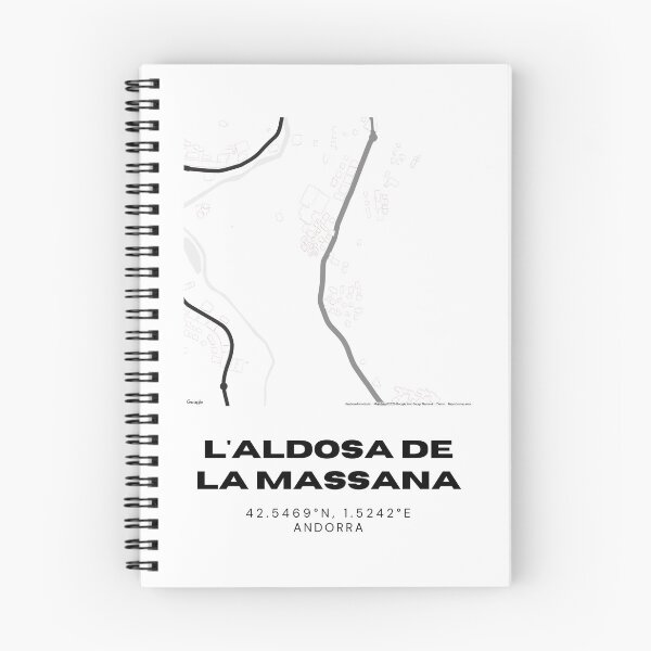Item preview, L'Aldosa de la Massana Map Print | Minimalist Road Map of L'Aldosa, Andorra designed and sold by RM-Journey.