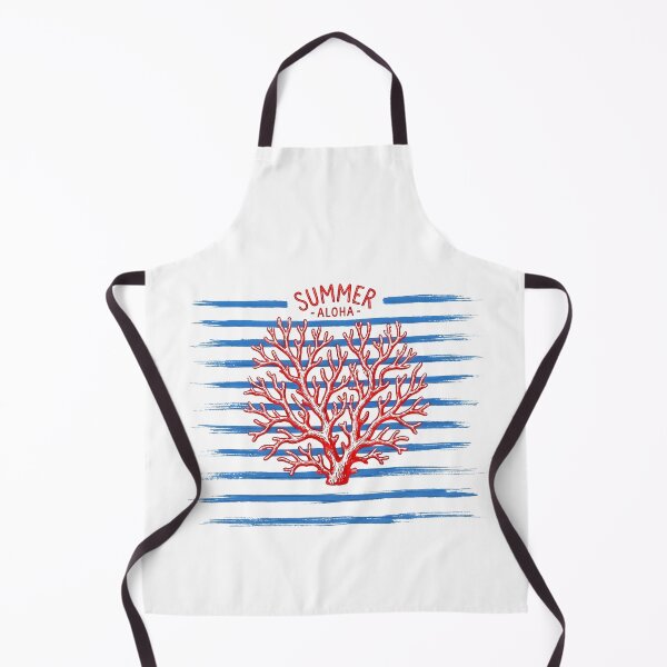 Item preview, Blue stripes and coral. Summer aloha for beach vacation designed and sold by LiluGross.