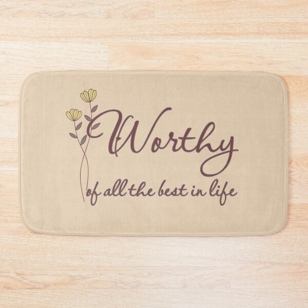 Item preview, Worthy of the Best - Cursive Floral Version designed and sold by TheThankfulTyne.