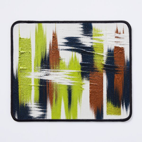 Item preview, Green & Brown Pulse – Modern Graphic Brushstrokes on White designed and sold by Ingorgia.