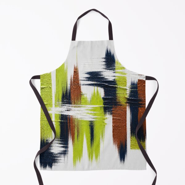 Item preview, Green & Brown Pulse – Modern Graphic Brushstrokes on White designed and sold by Ingorgia Studio.
