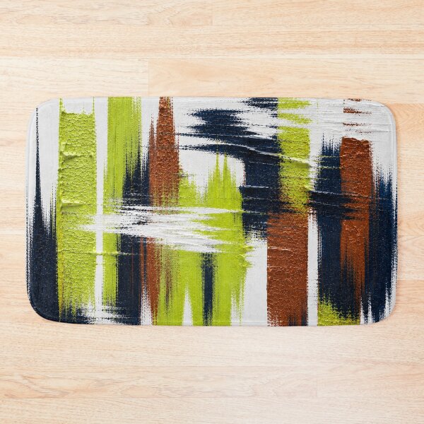 Item preview, Green & Brown Pulse – Modern Graphic Brushstrokes on White designed and sold by Ingorgia Studio.