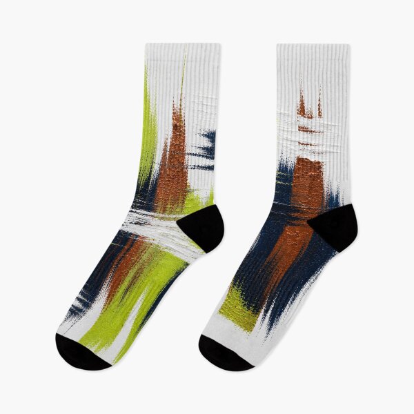 Item preview, Green & Brown Pulse – Modern Graphic Brushstrokes on White designed and sold by Ingorgia.