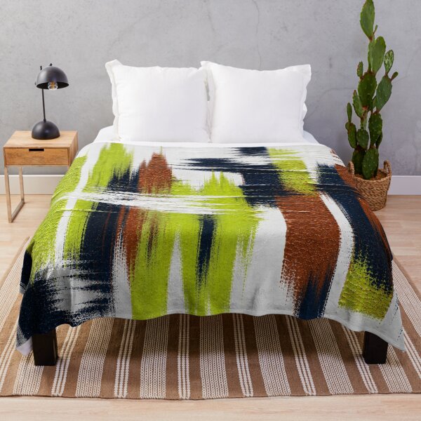 Item preview, Green & Brown Pulse – Modern Graphic Brushstrokes on White designed and sold by Giovanna2026.