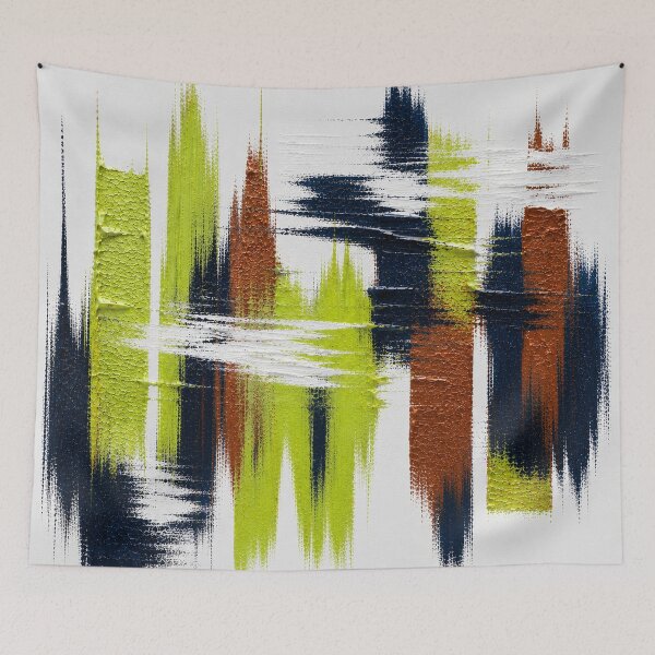 Item preview, Green & Brown Pulse – Modern Graphic Brushstrokes on White designed and sold by Giovanna2026.