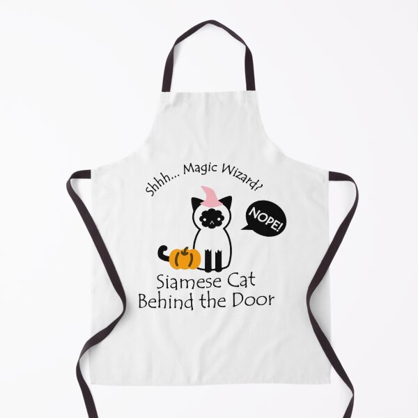 Item preview, Funny Siamese Cat Magic Wizard Behind the Door designed and sold by Na7nasColorShop.