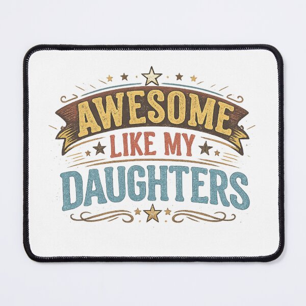 Item preview, Vintage Girl Dad Retro Typography Father's Gift Design designed and sold by mansourhamid.