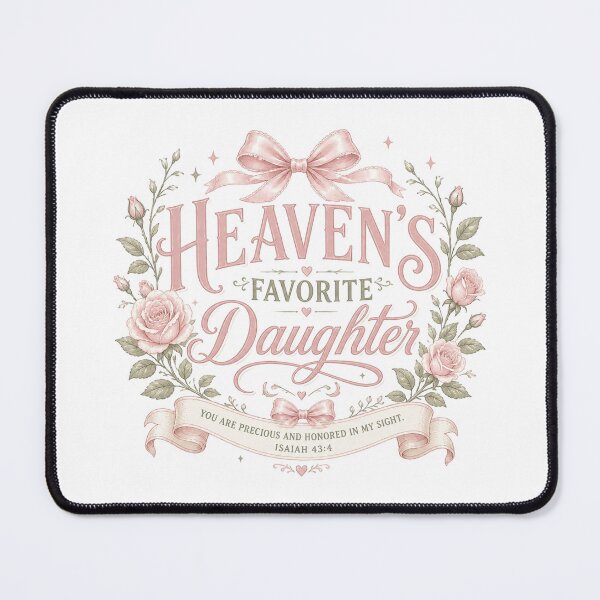 Item preview, Heaven's Favorite Daughter Isaiah 43:4 Christian Floral Feminine Faith Design designed and sold by SoulThread Studio.