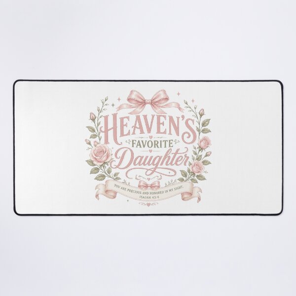 Item preview, Heaven's Favorite Daughter Isaiah 43:4 Christian Floral Feminine Faith Design designed and sold by SoulThread Studio.