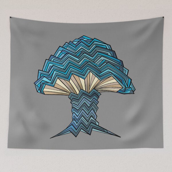 Item preview, Geometric Blue Mushroom designed and sold by DaveDanchuk.