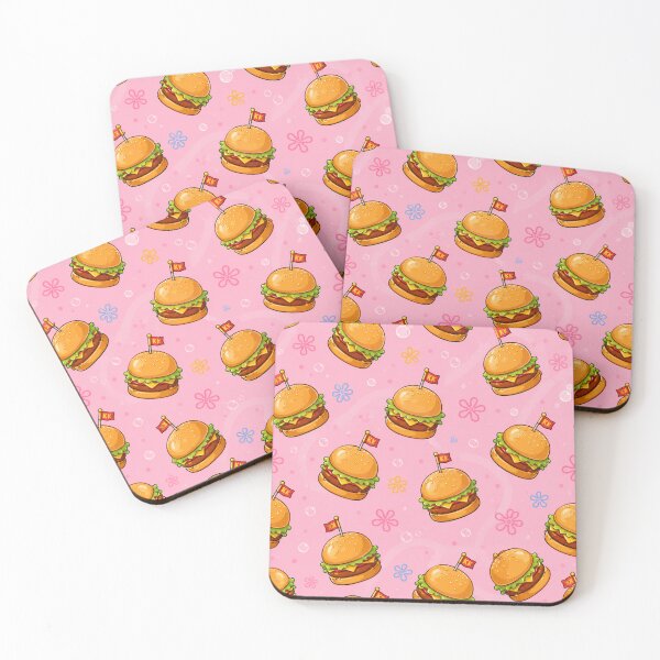Item preview, SpongeBob Krabby Vibes – Cute Burger Pattern designed and sold by DibujandoPorfa.