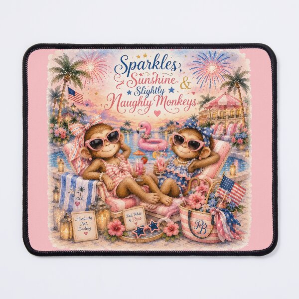 Item preview, Sparkles, Sunshine & Slightly Naughty Monkeys™ | Palm Beach Monkey Summer Collection designed and sold by TeelieTurner.