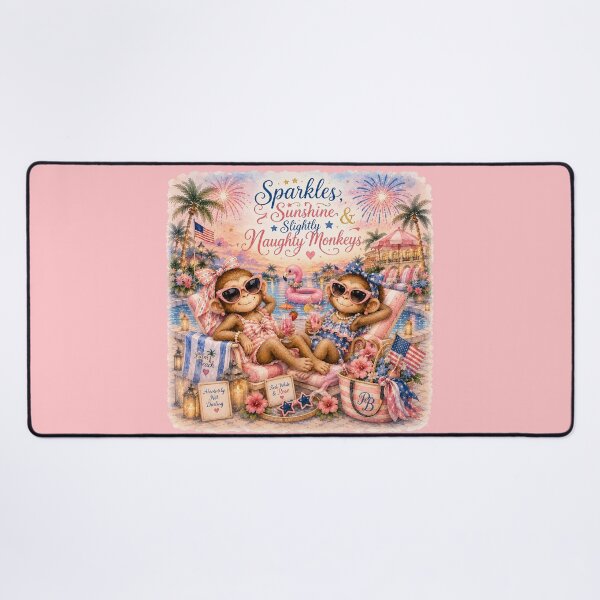 Item preview, Sparkles, Sunshine & Slightly Naughty Monkeys™ | Palm Beach Monkey Summer Collection designed and sold by TeelieTurner.