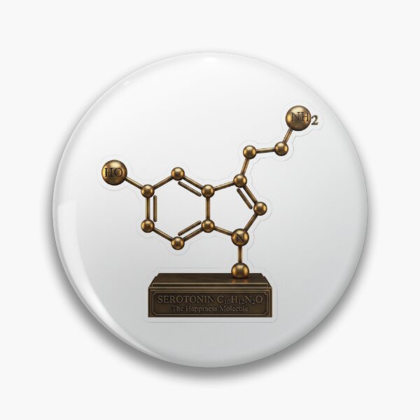 Item preview, Serotonin Molecule Gold Bronze designed and sold by FASAventuras.
