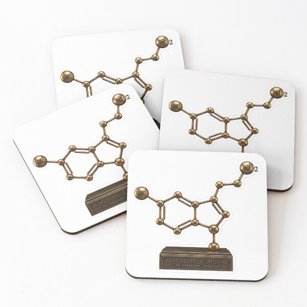 Item preview, Serotonin Molecule Gold Bronze designed and sold by FASAventuras.