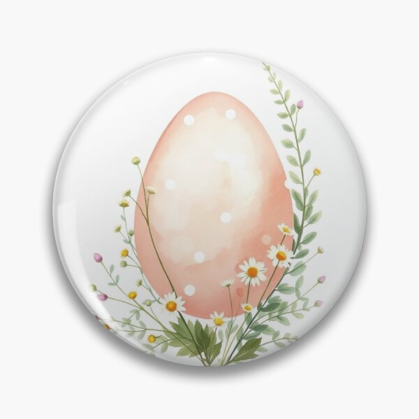 Item preview, Watercolor Easter Egg with Wildflower Bouquet designed and sold by Vida e Arte.