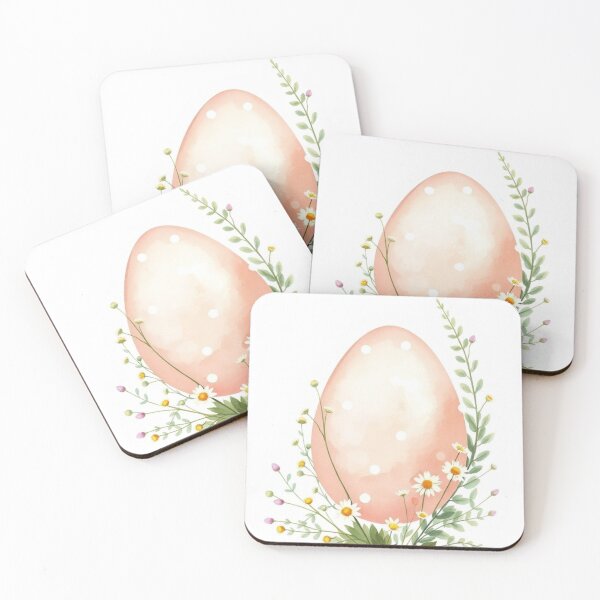 Item preview, Watercolor Easter Egg with Wildflower Bouquet designed and sold by Vida e Arte.
