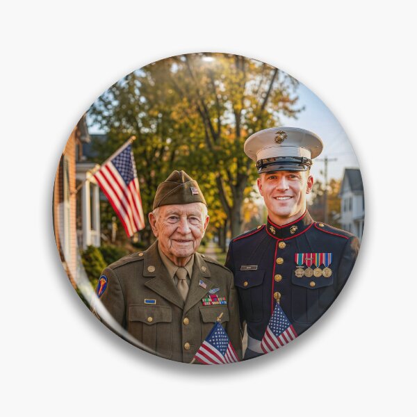 Item preview, Grandfather Grandson Military Proud USA 250th Anniversary designed and sold by Home Decor Art.